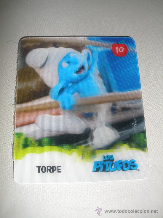 Coleccionismo cromos antiguos: CROMO,CARTA DE PITUFOS 3D.N&ordm;10. - Foto 1