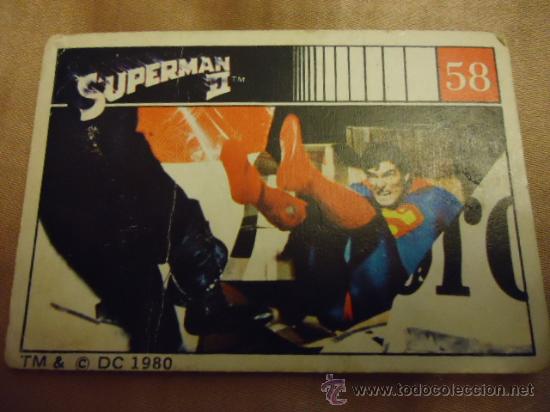 Collectable Antique Stickers: antiguo cromo superman ii tm& c dc 1980 numero 58