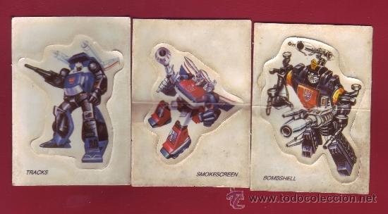 Coleccionismo cromos antiguos: BOLLYCAO : TRANSFORMERS : 3 cromos - Foto 1