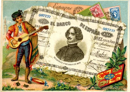 Coleccionismo cromos antiguos: Espa&ntilde;a. Papel moneda. Finales siglo XIX - Foto 1