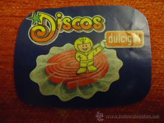 Coleccionismo Cromos antiguos: antiguo cromo discos dulcigel chicles. sin trasera