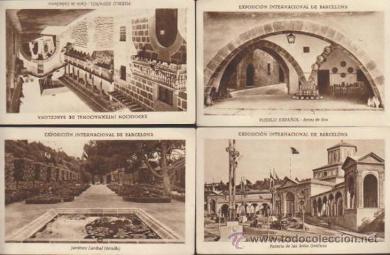 Collezionismo Figurine antiche: Exposici&oacute;n Internacional de Barcelona. Chocolates Juncosa. Lote de 4 cromos.