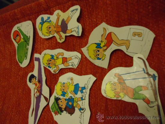 Coleccionismo cromos antiguos: 7 ANTIGUOS CROMOS DE MERIENDA, 4 CON TRASERA 2 PEGADA A PAGINA