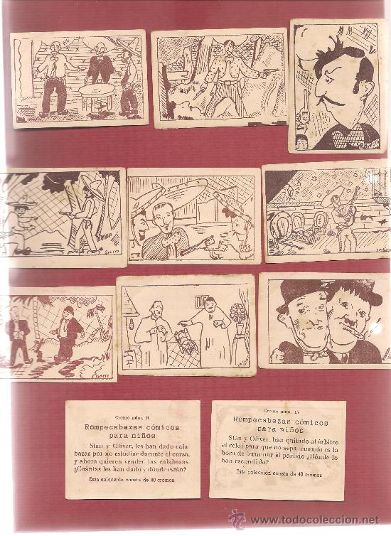 Coleccionismo cromos antiguos: 01305 ROMPECABEZAS COMICO PARA NI&Ntilde;OS colecci&oacute;n de 40 cromos hay 32 rr oferta solo hoy
