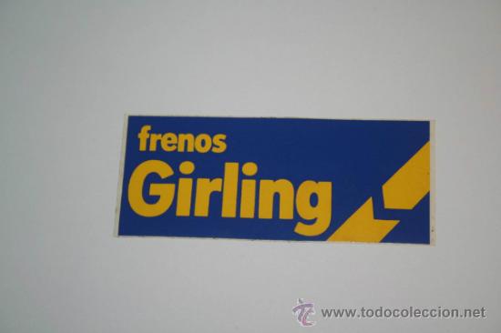 Collezionismo Figurine antiche: PEGATINA ADHESIVO DE FRENOS GIRLING   ...............PEGAR