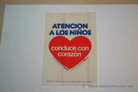 Collezionismo Figurine antiche: PEGATINA ADHESIVO DE SEAT ATENCION NI&Ntilde;OS...............PEGAR