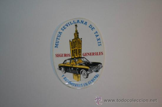 Coleccionismo Cromos antiguos: PEGATINA ADHESIVO  DE SEVILLAS DE TAXIS ...PEGAR