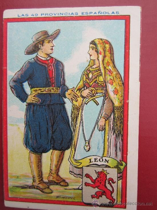 Coleccionismo cromos antiguos: las 49 provincias espa&ntilde;olas - numero 21 leon - Foto 1