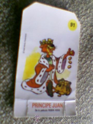 Coleccionismo Cromos antiguos: Cromo plasticromo pastelitos Bimbo n&ordm; 91es el de las im&aacute;genes Principe Juan Robin Hood