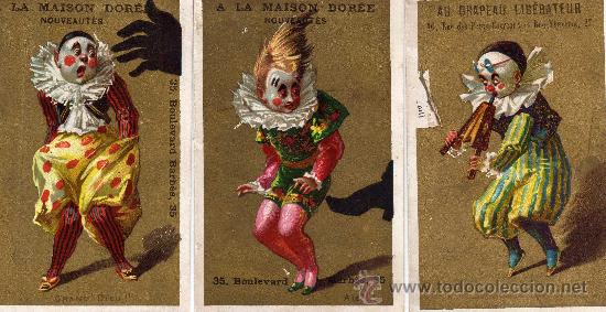 Collectable Antique Stickers: 3 cromos franceses ultimos siglo XIX  principios de XX