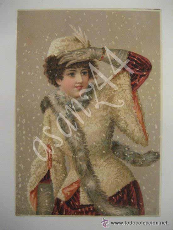 Coleccionismo cromos antiguos: CROMO ANTIGUO FIGURA DE MUJER - Foto 1