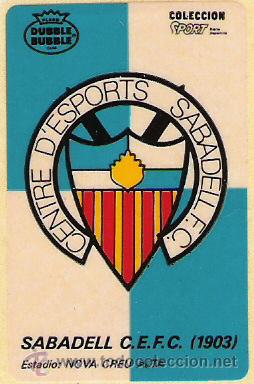 Sammeln alte Sammelbilder: ESCUDO SABADELL C.E.F.C. - CROMO ADHESIVO - CHICLE DUBBLE BUBBLE .- COLECCION SPORT