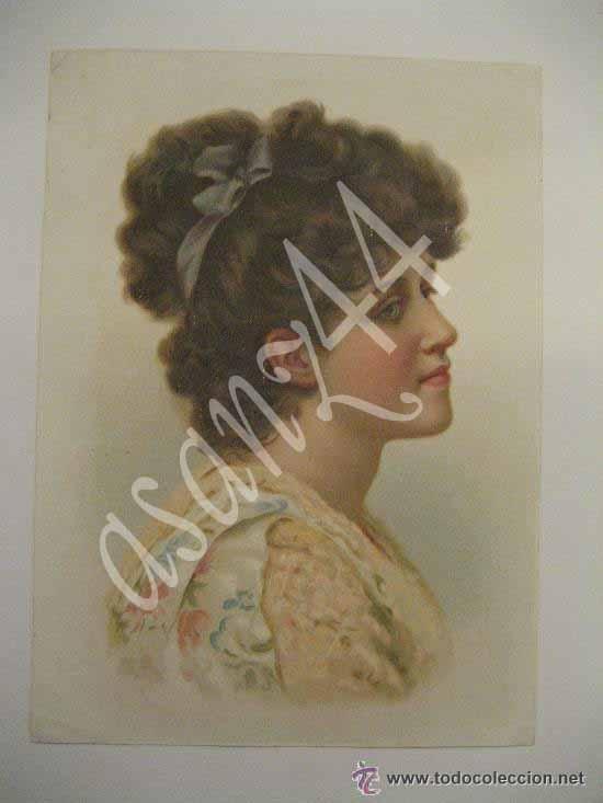 Coleccionismo cromos antiguos: CROMO ANTIGUO FIGURA MUJER - Foto 1