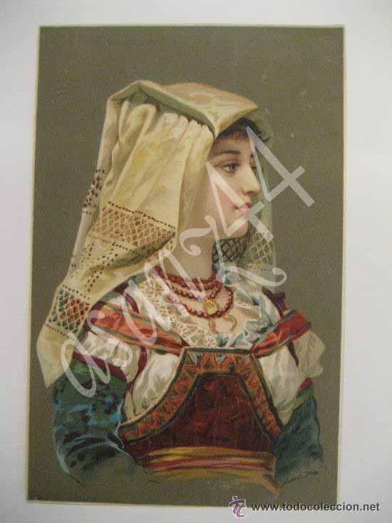 Coleccionismo cromos antiguos: CROMO ANTIGUO FIGURA DE MUJER - Foto 1