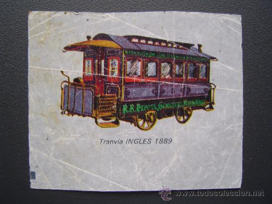 Coleccionismo cromos antiguos: TRANVIA INGLES 1889 - Cromo DUNKIN / BAZOOKA - Muy raro