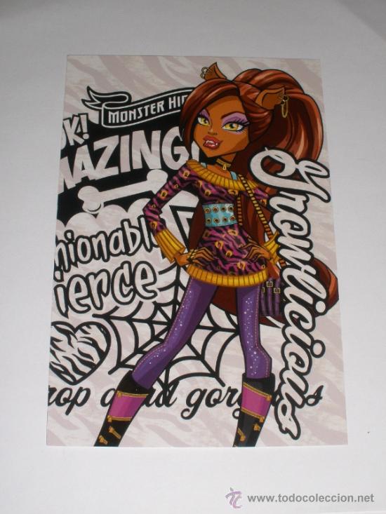 Coleccionismo cromos antiguos: CROMO POSTAL PANINI 2011 - MONSTER HIGH - N&ordm; 6 - Foto 1