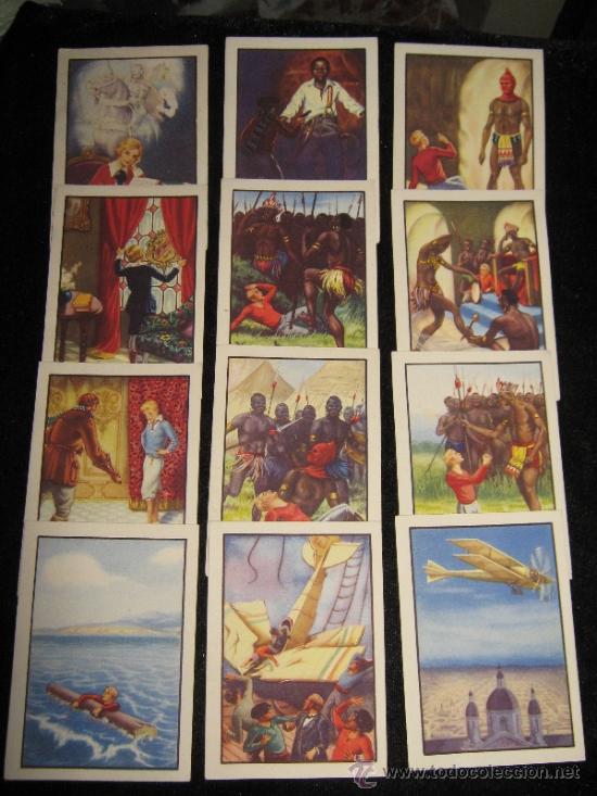 Coleccionismo Cromos antiguos: COLECCION COMPLETA 12 CROMOS DE LAS AVENTURAS DE JUAN SO&Ntilde;ADOR
