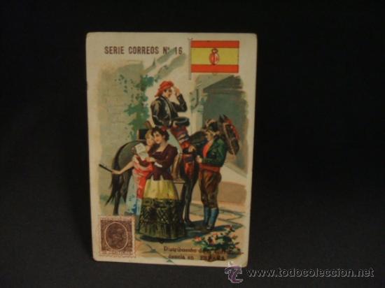 Collezionismo Figurine antiche: SERIE CORREOS N&ordm; 16 - ESPA&Ntilde;A - SIN PUBLICIDAD AL DORSO -