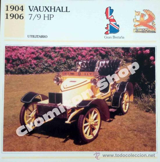 Coleccionismo Cromos antiguos: UTILITARIO - VAUXHALL 7-9 HP - GRAN BRETA&Ntilde;A AUTOS DE COLECCION ED. PLANETA