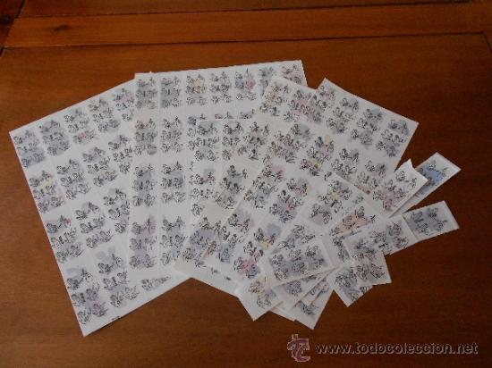 Collezionismo Figurine antiche: LOTE DE 106 CROMOS TATUAJES DE LOS QUE SE PEGAN CON AGUA CON PERSONAJES INFANTILES A TODO COLOR