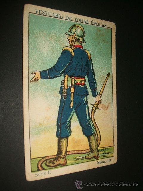 Coleccionismo cromos antiguos: BOMBERO CROMO CHOCOLATES JUNCOSA A&Ntilde;OS 20 - Foto 1