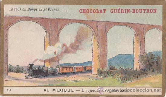 Coleccionismo cromos antiguos: ANTIGUO CROMO FRANCES DE CHOCOLAT GUERIN BOUTRON- LE TOUR DU MONDE EN 84 ETAPES.