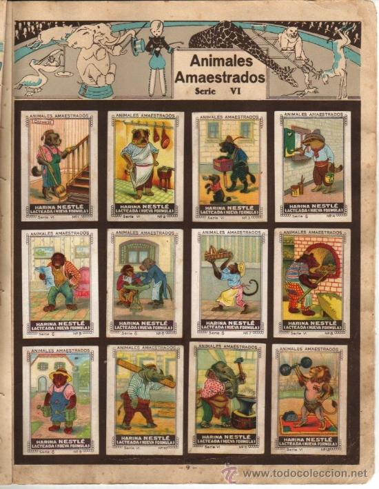 Coleccionismo cromos antiguos: 1930 SERIE VI ANIMALES AMAESTRADOS Y VII GLOBOS COMPLETA DEL ALBUM LUJO TAPAS ROJAS TOMO I 24 CROMOS