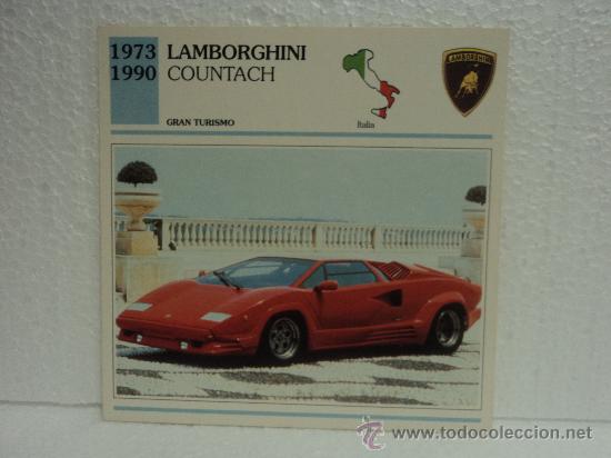 ficha autos de coleccion lamborghini countach - Buy Antique stickers on  todocoleccion