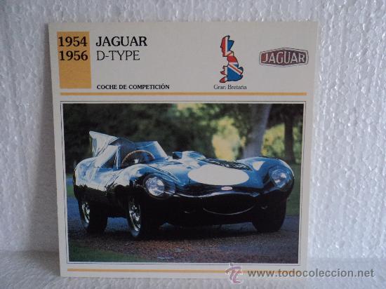 Coleccionismo cromos antiguos: FICHA AUTOS DE COLECCION JAGUAR D-TYPE - Foto 1