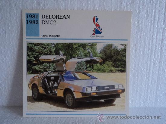 Coleccionismo cromos antiguos: FICHA AUTOS DE COLECCION DELOREAN DMC2 - Foto 1