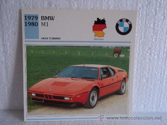 Coleccionismo cromos antiguos: FICHA AUTOS DE COLECCION BMW M1 - Foto 1