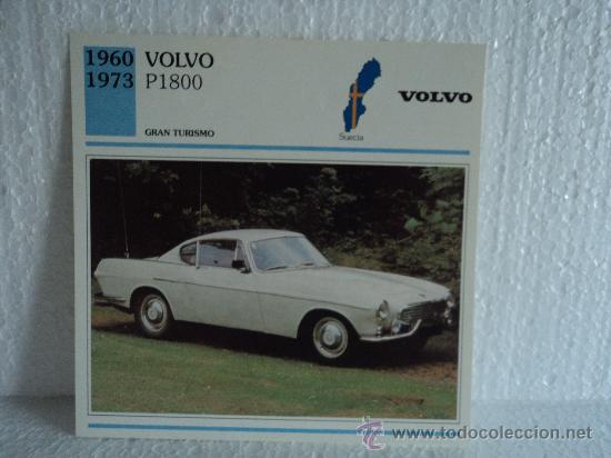 Coleccionismo cromos antiguos: FICHA AUTOS DE COLECCION VOLVO P1800 - Foto 1