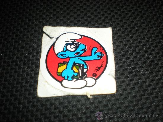 Coleccionismo cromos antiguos: CROMO ANTIGUO DE LOS PITUFOS PEGATINA - Foto 1