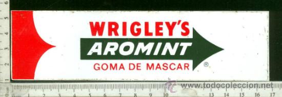 Collezionismo Figurine antiche: PEGATINA ADHESIVO DE CHICLE WRIGLEY&uml;S  AROMINT   .  SIN PEGAR