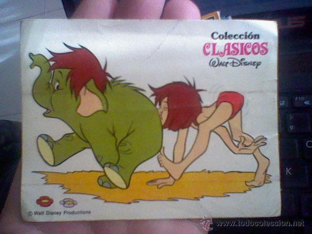 Coleccionismo Cromos antiguos: pegatina tipo cromo  Mogli El libro de la selva con elefante Clasicos Disney