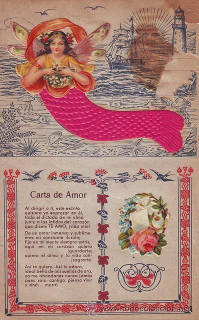 Coleccionismo cromos antiguos: CARTA DE AMOR. - Foto 1