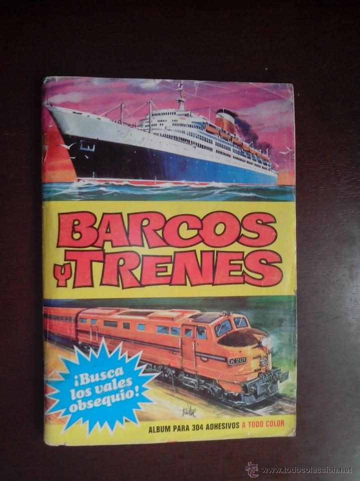 Coleccionismo cromos antiguos: BARCOS Y TRENES. COMPLETO. LLEVA POSTER INTERIOR COMPLETO - Foto 1
