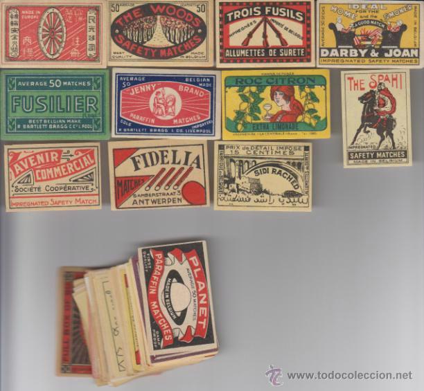 Collezionismo Figurine antiche: Cromos de cajas de cerillas Belgas. Lote de 114. Hay 15 o 20 repetidas.