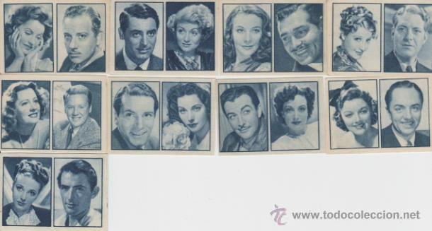 Collezionismo Figurine antiche: Album Gallina Blanca 2&ordm;. Serie 52. Estrellas de Cine.9 cromos:2,4,5,6,8,9,10,11,12.