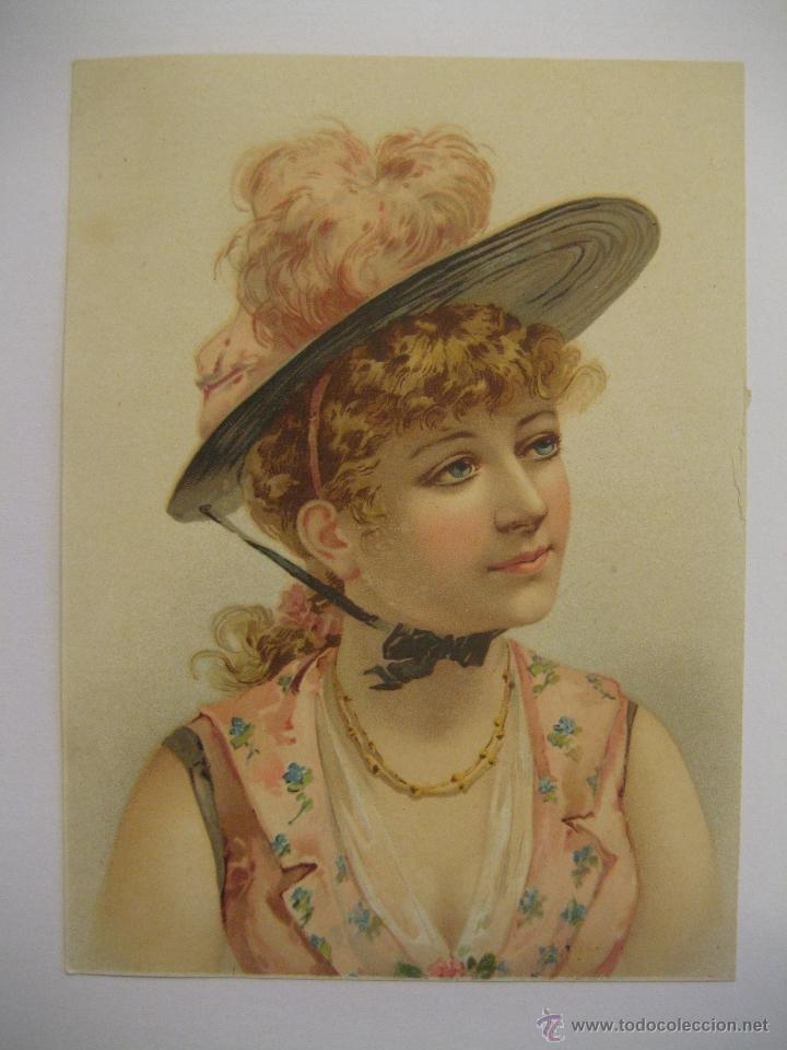 Coleccionismo cromos antiguos: CROMO ANTIGUO FIGURA DE MUJER - Foto 1