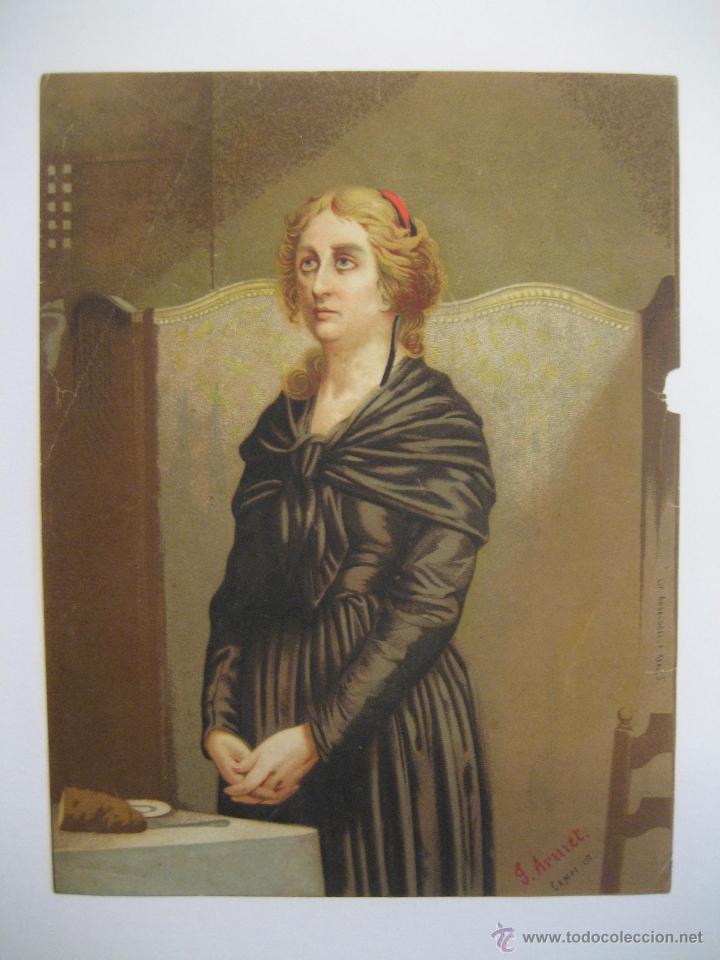 Coleccionismo cromos antiguos: CROMO ANTIGUO FIGURA DE MUJER - Foto 1