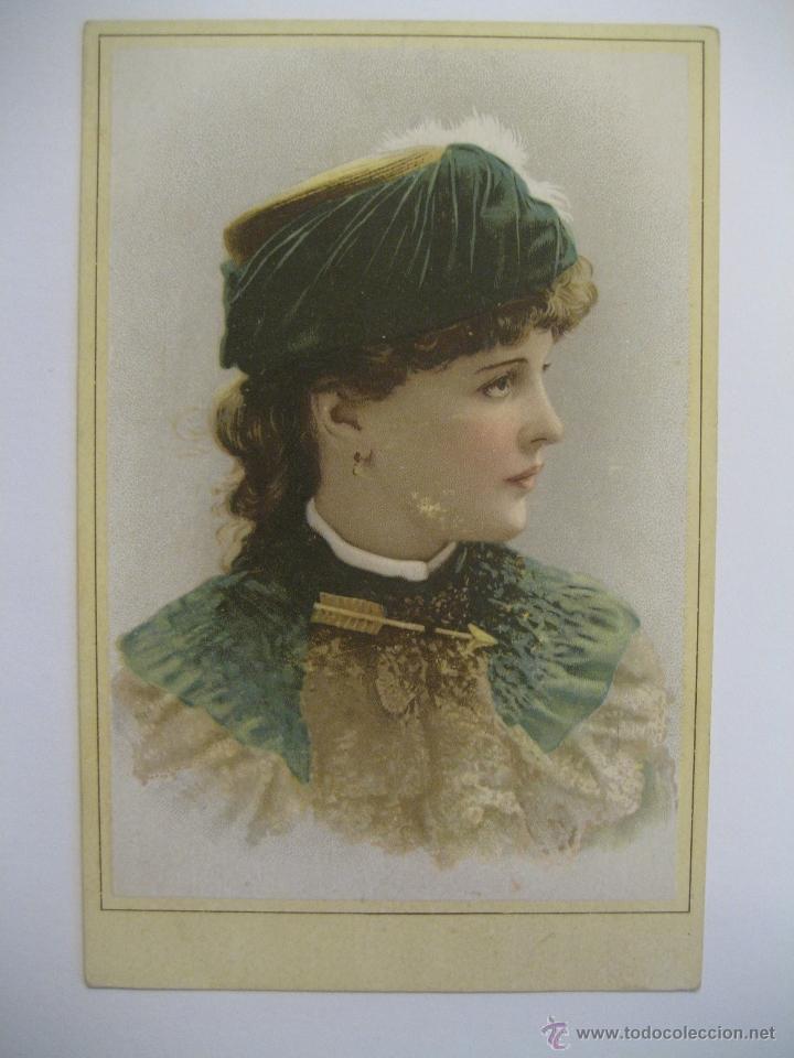 Coleccionismo cromos antiguos: CROMO ANTIGUO FIGURA MUJER - Foto 1