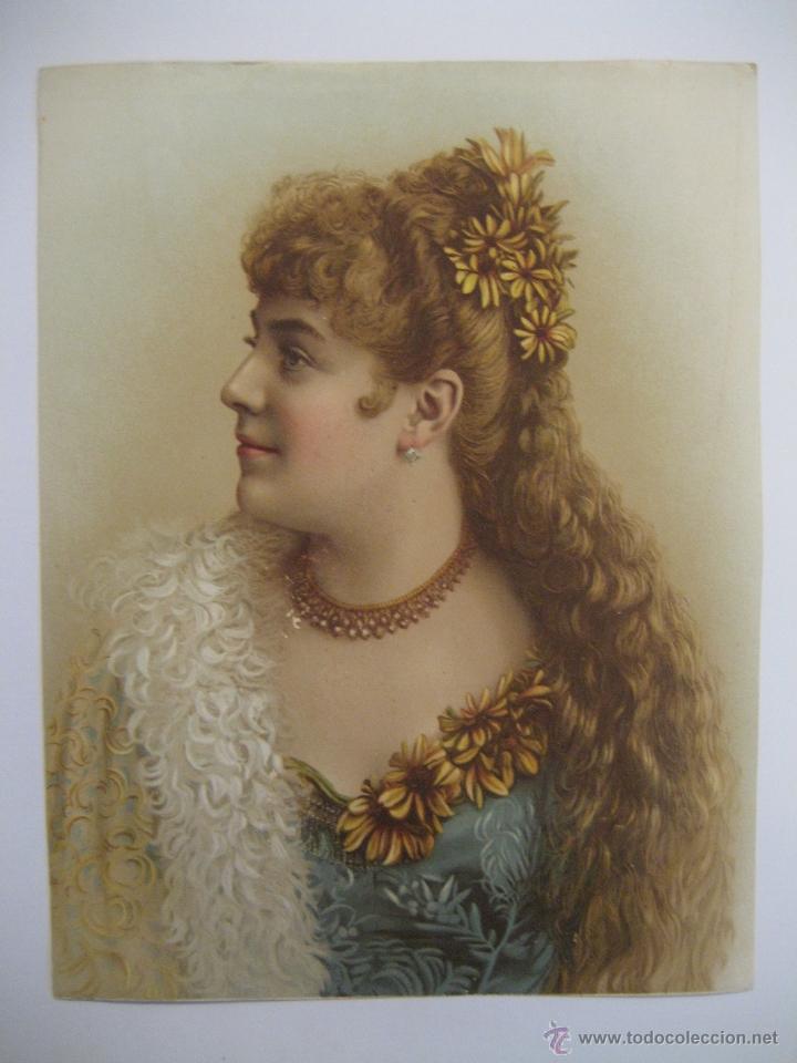 Coleccionismo cromos antiguos: CROMO ANTIGUO FIGURA DE MUJER - Foto 1