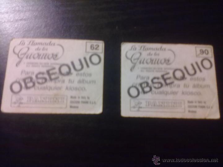 Coleccionismo cromos antiguos: LOTE 2 CROMOS LA LLAMADA DE LOS GNOMOS PANINI 1987 - Foto 2