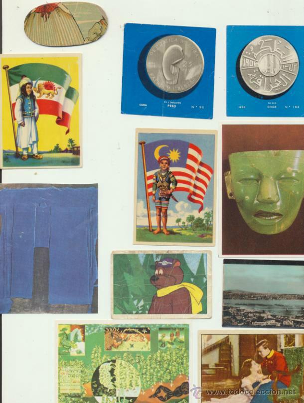 Sammeln alte Sammelbilder: Lote de 11 cromos varios: Banderas del Universo,Susini...