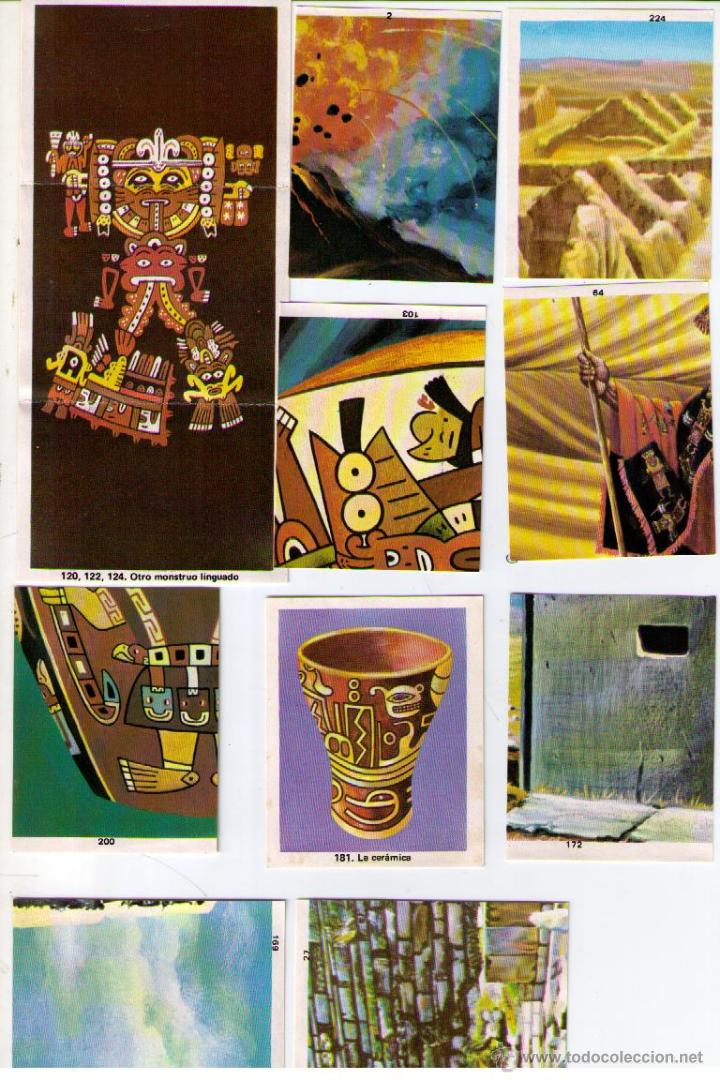 Collezionismo Figurine antiche: &Aacute;LBUM DE ORO EL PER&Uacute; MILENARIO. LOTE DE 15 CROMOS Y  4 SOBRES ABIERTOS.