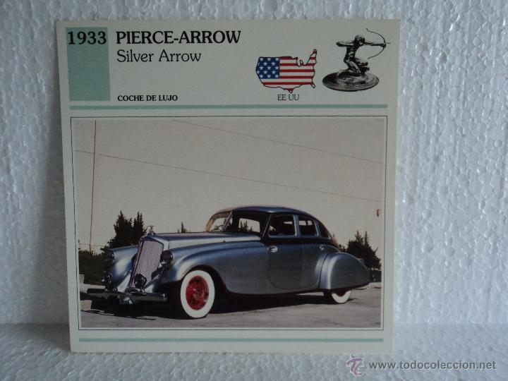 Coleccionismo cromos antiguos: FICHAS AUTOS DE COLECCION PIERCE-ARROW Silver Arrow - Foto 1