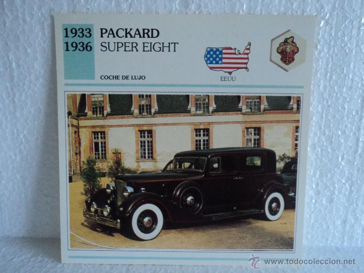 Coleccionismo cromos antiguos: FICHAS AUTOS DE COLECCION PACKARD SUPER EIGHT - Foto 1