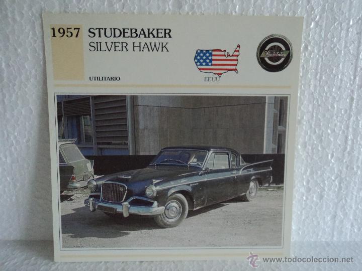 Coleccionismo cromos antiguos: FICHAS AUTOS DE COLECCION STUDEBAKER SILVER HAWK - Foto 1