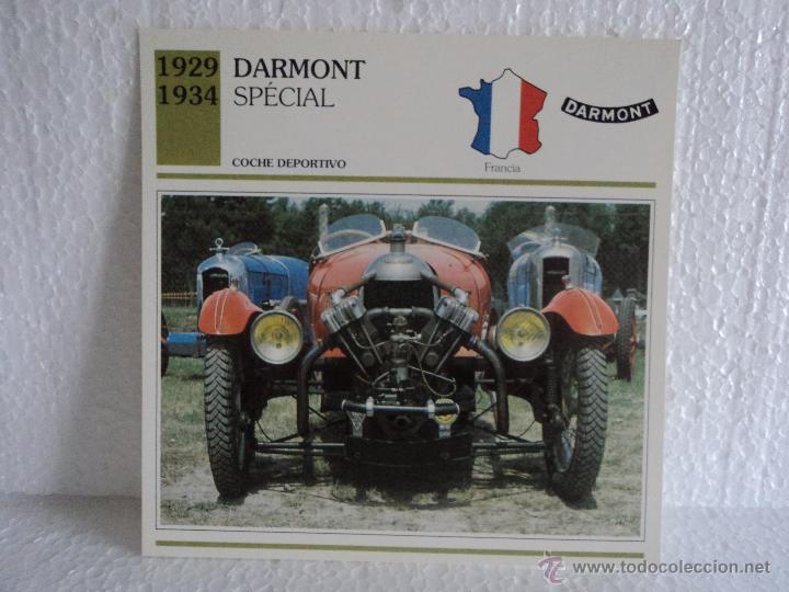 Coleccionismo cromos antiguos: FICHAS AUTOS DE COLECCION DARMONT SPECIAL - Foto 1